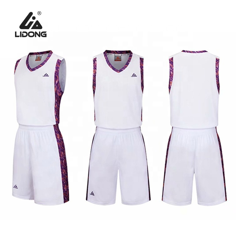 Blank Basketball Jerseys Uniform Design Color white