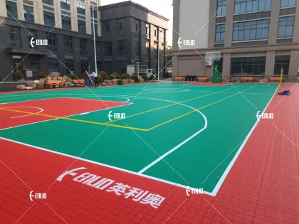 Interlocking sports floor for Multi-Sport Game Courts