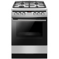 Freestanding Gas Oven Black in Tempered Glass