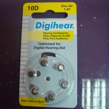 2016 HOT SELL A10 Hearing aid battery and zinc air battery with high quality