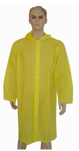Yellow EVA Fashionable long raincoat