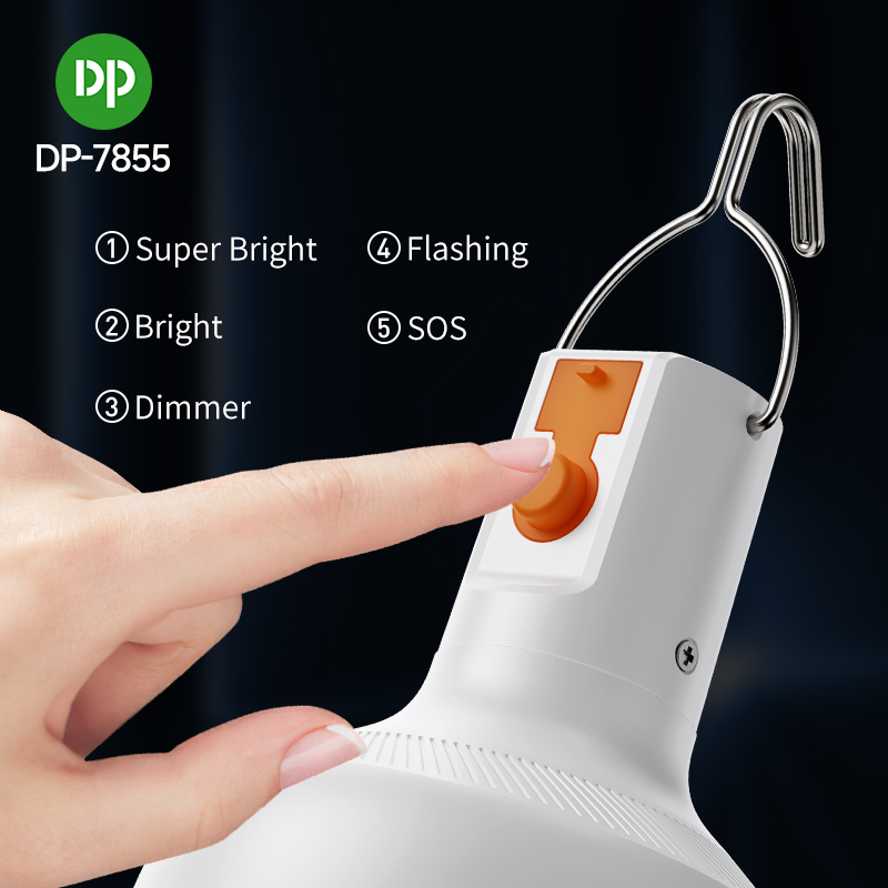 5-7855-LED Rechargeable Bulb Camping Light with Lithium Battery - DP