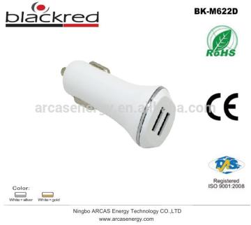 Dual 5V 2.1A USB Car Charger, 2 usb car charger, emergency car charger cell phone car charger with led light