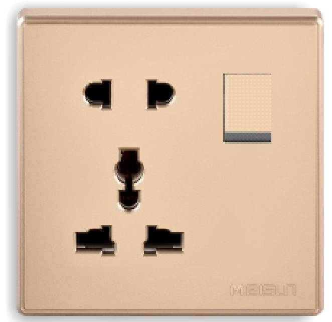 16A two pin and mulitifunction socket with switch