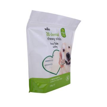 compostable dog pouch for pet food with zipper