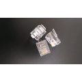 Conector de chapeamento de ouro 6P2c plugue de telefone