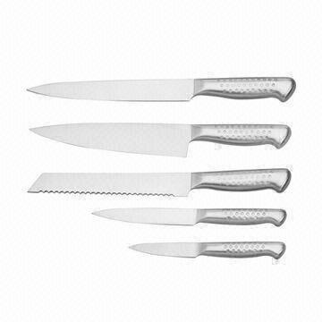 Kitchen Knife Set, Made of Stainless Steel, with Wooden Handle