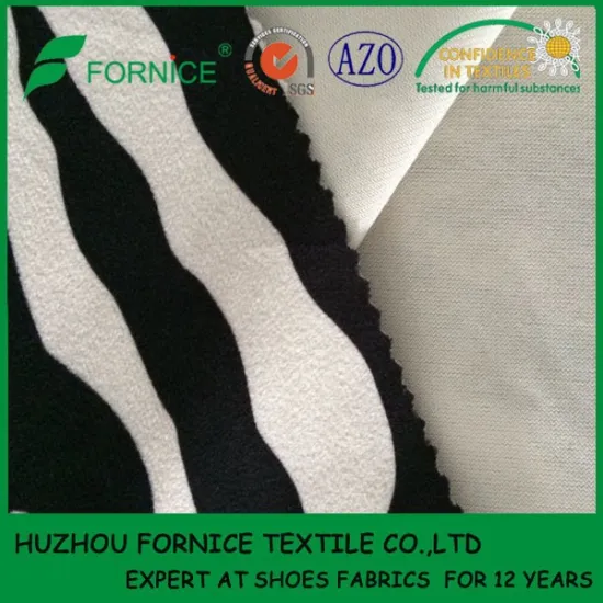 100 polyester zebra velboa cushion fabric