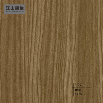 Film décoratif de protection de l&#39;environnement en PVC en teck