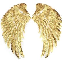 Vải thêu Sequins Feather Patch Phụ kiện Cánh