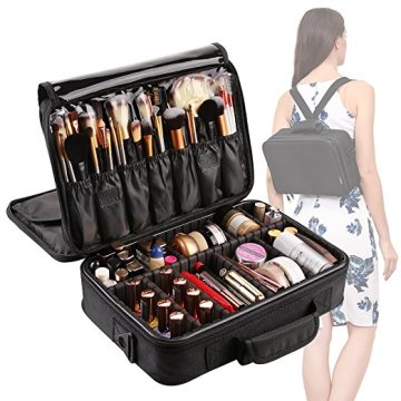 Travel Cosmetic Case Supplier: Adjustable Divider Makeup Bag - 3 Layers Waterproof Train Case XY-1095