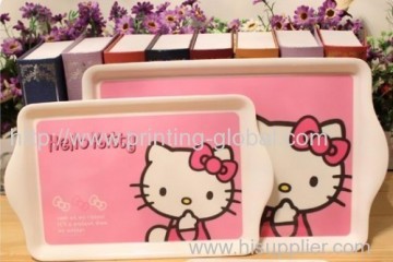 Heat Transfer Printing Plastic Fruit Plate 