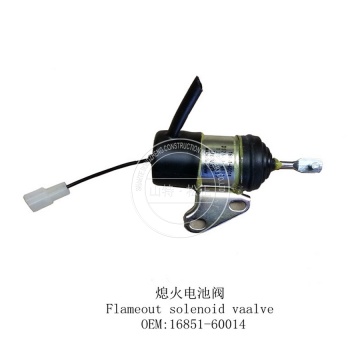Válvula solenoide de flameo 16851-60014 para KUBOTA Z482 D902