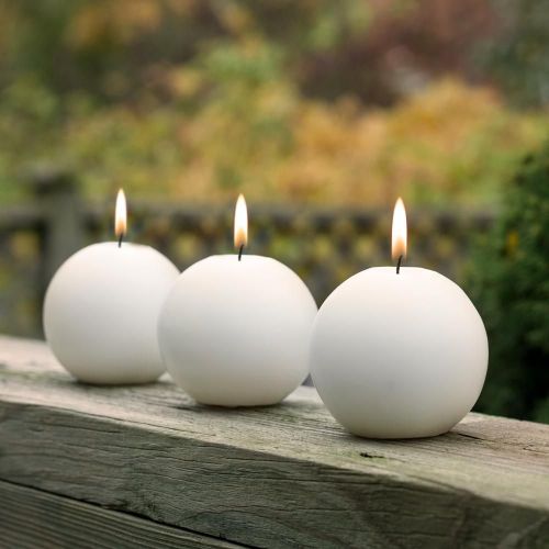 Custom Craft Candles White Ball Shape Candles Bulk For Sale Supplier