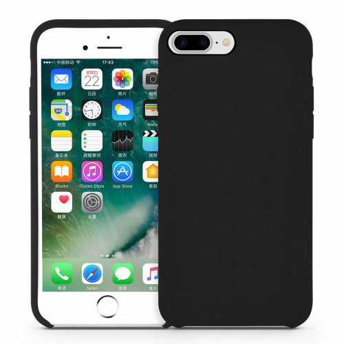 Trendy Black Liquid Silicone Rubber Iphone8 Case