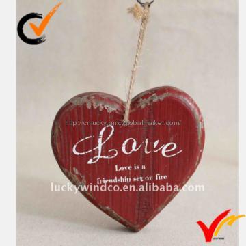 Antique wood hearts decor