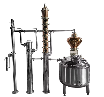 Copper Boiler Distillation Equipment for Moonshine and Alcohol Production - 100L Capacity