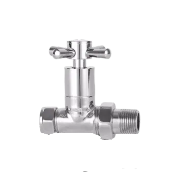 Avonflow 15mm x 1/2" Straight Valves Heating handle brass radiator valve