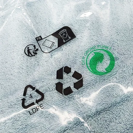 Self Sealing Clothing Packaging GRS Recycled PE Bags