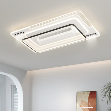 Bahan Besi Kipas Siling Bladeless dengan Cahaya LED, Spektrum Penuh, Kawalan Jauh, dan Lampu sorot