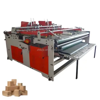 ZH-BZX Mini Packaging Press Type Folder Gluer Carton Box Making Machine