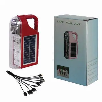 Integrated solar lantern light with mobile charge, FM radio