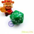 Bescon New Style Polyhedral Dice 60-sided Gaming Dice, D60 die, D60 dice, 60 Sides Dice, 60 Sided Cube of Green Color