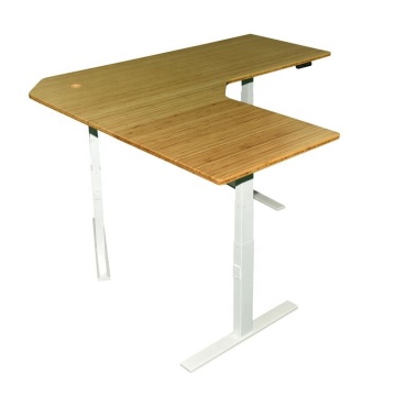 Triple Motors Three Legs L Shape Electric Desk