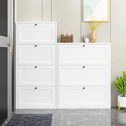 Luxury Modern Metal Home Entrance Shoe Rack Storage Cabinet