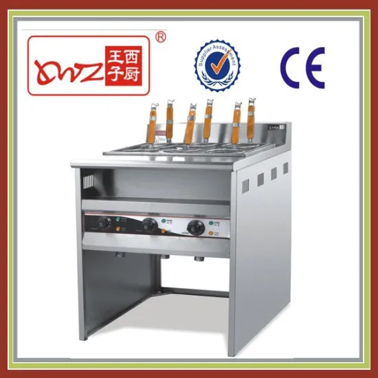 Six basket industrial pasta cooker