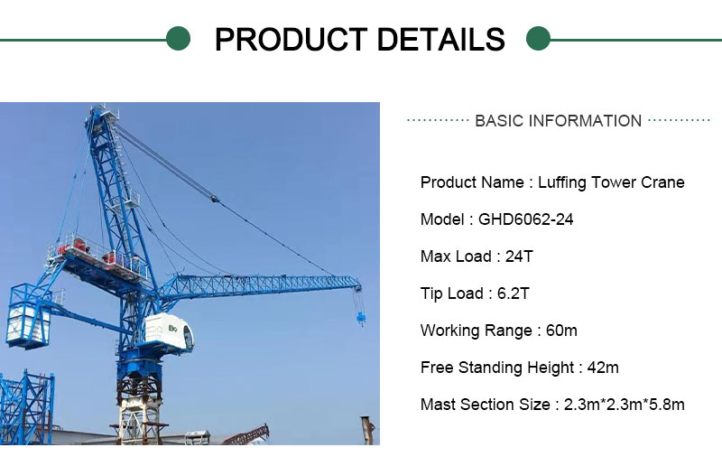 luffing crane 24 ton