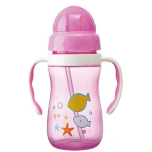 Πλαστικό μωρό νερό πόσιμο μπουκάλι εκπαιδευτικό κύπελλο 380ml
