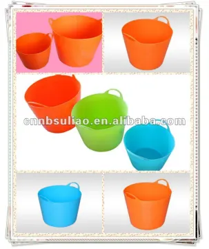 colored plastic pails