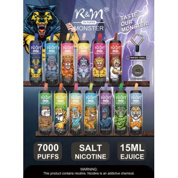 Itali Hot Vape Puff R &amp; M Monster 7000 Puffs