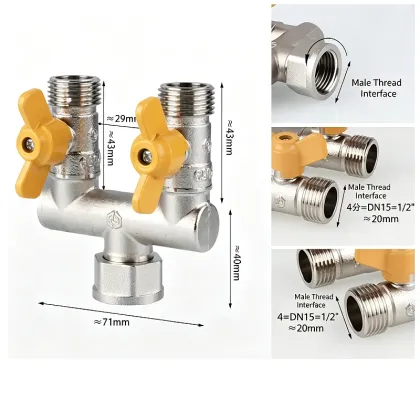 Precision Brass Three-Way Angle Valve