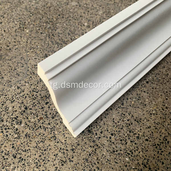 Маъмул PU меъмории ҳамвор Cornice Molding