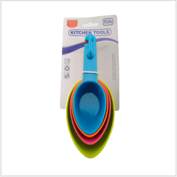 Colored Plastic Measuring Cups Set - 4pcs