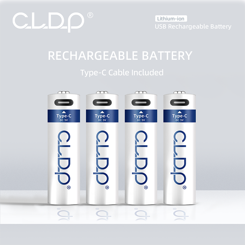 4pack 1.5V Lithium AA USB rechargeable battery