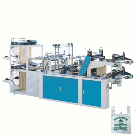 High-Speed Plastic T-Shirt Bag Making Machine: Automated Double Layer Rolling System