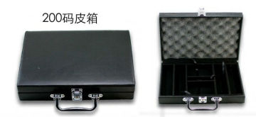 500pcs Custom Printed Poker Set in Leather Case