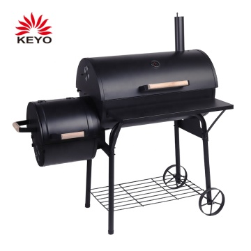 KEYO Offset Smoker Grills  Wood Pellet Burning Heavy Duty Charcoal BBQ Grills With Chimney
