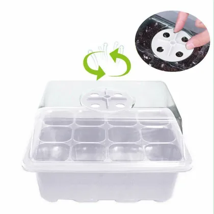 12 Hole Nursery Pots Plant Seed Grows Box Nursery Seedling Starter Garden Yard Tray Hot Nursery Box #25