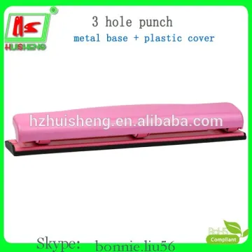 High quality desktop paper punch metal and plastic 3-hole punch