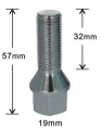 14mm hex cone(ball) kerusi roda hab bolts