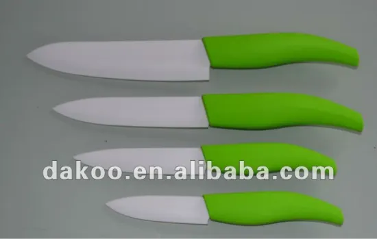 Factory in Yangjiang 4 Pieces PP+TPR Handle Zirconia Ceramic Knife