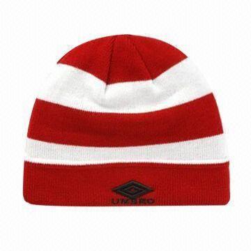 Men's Knitted Hat with Stripes