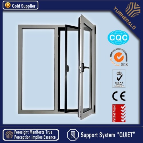 factory price standard size with double glazed luxury aluminum tilt and turn windows