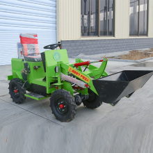 mini four wheels backhoe loader front end loader