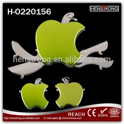 Multi-Purpose Keychain Apple Shape Keychain Aluminum Keychain