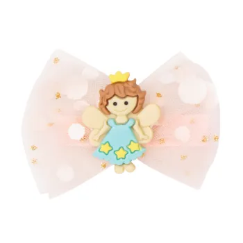 Colorful Princess Style Hair Accessories for Children: New Butterfly Hair Mesh Bangs Clip